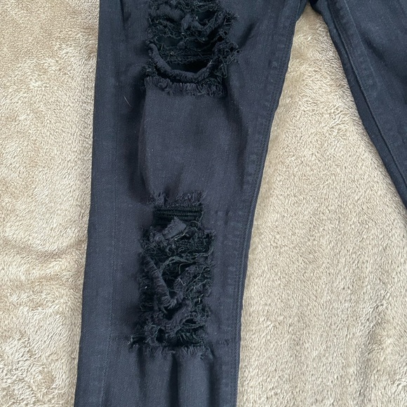 Express Black Ripped Distressed skinny Jeans - Picture 6 of 11